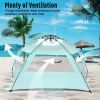 Deluxe XL Pop Up Beach Tent Sun Shade Shelter for 3-4 Person, UV Protection, Extendable Floor with 3 Ventilating