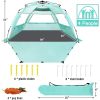 Deluxe XL Pop Up Beach Tent Sun Shade Shelter for 3-4 Person, UV Protection, Extendable Floor with 3 Ventilating