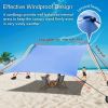 Beach Shade Windproof Design, Sun Shelter UPF50+ Portable Family Tent with 6 Sandbags Anchors 10x10 FT 2 Pole Pop Up Outdoor