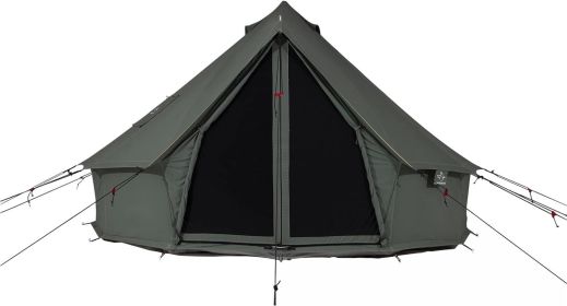 Camping Tent Bell Regatta Canvas, Waterproof,4 Season Luxury Glamping Yurt Tent Outdoor,Breathable 100% Cotton Canvas Tent (Color: 16.5(5M)Forest Gree)