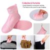 Waterproof Shoe Covers Reusable Not-Slip Rain Shoe Covers Protectors Foldable TPE Rubber Shoe Protectors For Men Women Kids